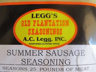   Seasoning by Leggs Old Plantation for 100 lbs of Wild Game Meat  