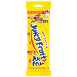 Juicy Fruit Chewing Gum Slim Pack 15 Sticks   20 Pack  