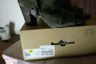 NINE WEST BAYLES Hip Suede Open Toed Ankle Boots 8.5 BNWB Funky 