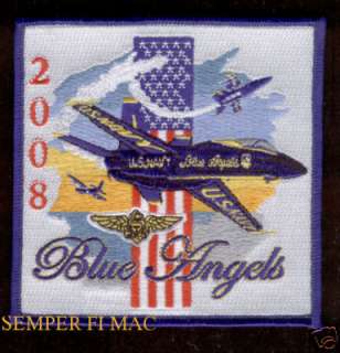 2008 US NAVY BLUE ANGELS ANGEL PATCH F 18 HORNET C 130  