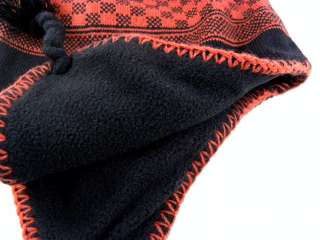 New Penguin Original Caviar Red/Black Strap Beanie Winter Snow Hat Men 