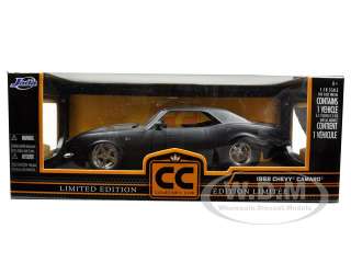 Brand new 1:18 scale diecast model of 1968 Chevrolet Camaro Matt Black 