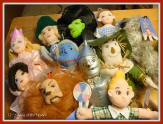   OZ Beanbag Lot 11 Plush Dolls INCL Wicked Witch Flying Monkey Toto NWT