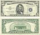 1953 $5 SILVER CERTIFICATE   SMALL BLUE SEAL   NICE CL