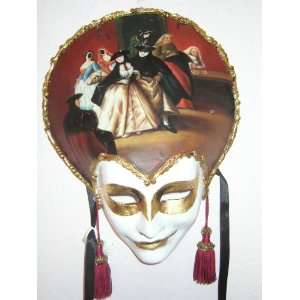  Oil Painted/ Hand Painted Venetian Mask: Home & Kitchen