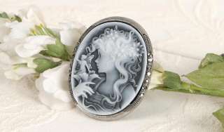 Crystal CAMEO Pin Brooch & pendant for necklace CB301  