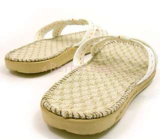 Bamboo Fiber Women Slippers House Shoes JS 741 White  