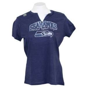  Seattle Seahawks Womens Fashion Cut NFL T Shirt   Blue 