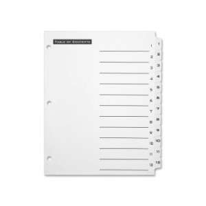  Avery Black and White Table of Content Tab Dividers 