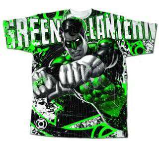 Green Lantern White Green Splash T Shirt DC Comics New In Stock Ready 
