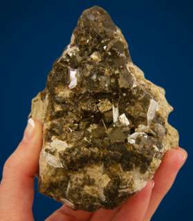 Iridescent BROWN FLUORITE Crystals White Rock Q OH  
