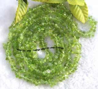 7mm AA green peridot chips gemstone baroque Beads 34  