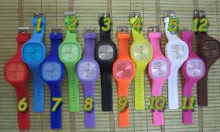 Unisex Jelly Candy Sports Quartz Wrist Watch 12 colors  