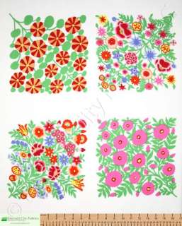   Fassett Field Bouquet Small Panel White Cotton Quilt Quilting Fabric