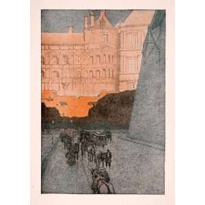  1906 Print Jules Guerin Art Royal Chateau Blois Loir et Cher France 