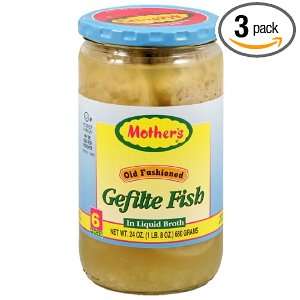 Mothers Old Fashioned Gefilte Fish Liquid Broth, 24 ounces Glass 