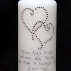   Hearts Wedding Unity Candle Set Write Your Own Verse: Home & Kitchen