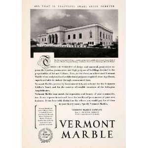  1929 Ad Vermont Marble Proctor Detroit Institute Arts 