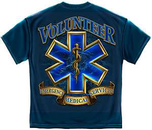 Volunteer EMS Shirt Emergency Medical Service EMT T Shirt Paramedic 