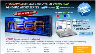 COLOR PC PROGRAMMABLE SCROLLING LED SIGN 59x22 OUTDOOR  