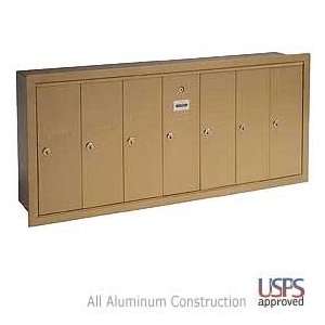   CLUSTER MAILBOX BRASS FINISH RECESSED MOUNTED USPS: Home Improvement