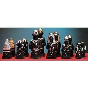    Egyptian Hand Painted Crushed Stone Chess Pieces Toys & Games