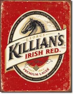 KILLIANS Irish Red Beer Garage Man Cave Bar Tin Sign  
