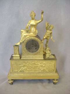 Antique 18th C. French bronze mantel clock # as/3255  
