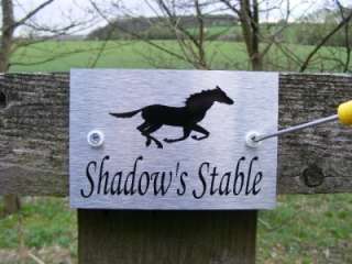 Horse Stable Door Name Personalised Plaque/Sign/Plate B  