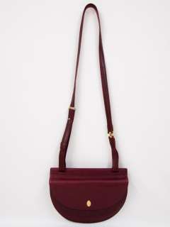 Vintage must de Cartier Half Moon Double Flap Long Strap Shoulder Bag 