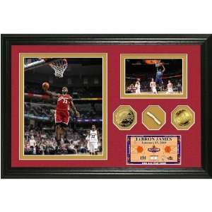  Lebron James 2009 All Star Game Used Net & 24KT Gold Coin 