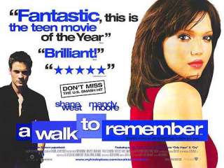 WALK TO REMEMBER   2002 Original 2 Sided British Quad Movie 