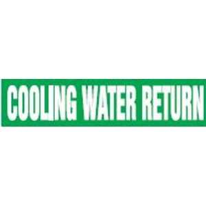 COOLING WATER RETURN   Cling Tite Pipe Markers   outside diameter 5 1 