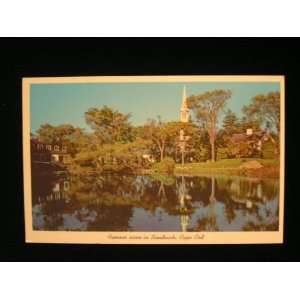 50s Old Water Mill & Pond, Sandwich Cape Cod Mass. PC not 