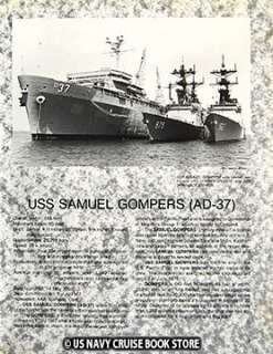 USS SAMUEL GOMPERS AD 37 WESTPAC CRUISE BOOK 1988  