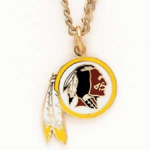  Washington Redskins Nfl Gold Plated Logo Necklace: Sports 