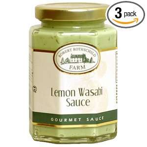 Robert Rothschild Farm Lemon Wasabi Sauce, 9 Ounce Bottle (Pack of 3)