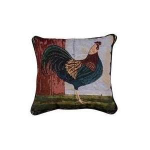 Warren Kimble Rooster Folk Art Throw Pillow 17 x 17  