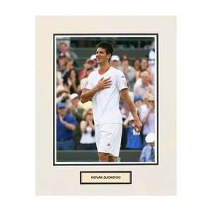  Novak Djokovic Matted Photo Sports Collectibles