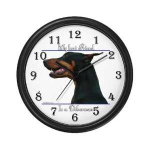  Dobie 8 Pets Wall Clock by CafePress: Home & Kitchen