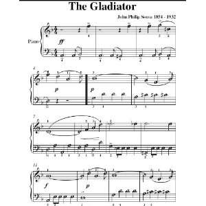   Gladiator March Sousa Easy Piano Sheet Music: John Philip Sousa: Books