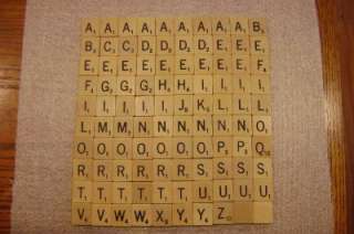 100 Scrabble Wood Letter Tiles,Crafts,Scrapbook,School  