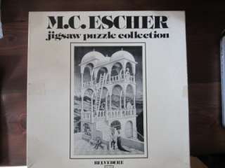Escher Jigsaw Puzzle #12 Belvedere Complete Puzzle Vintage  