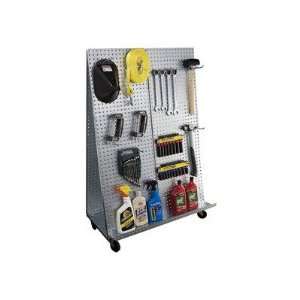  A Frame Metal Pegboard WOW Tool Cart with Wheels: Home 