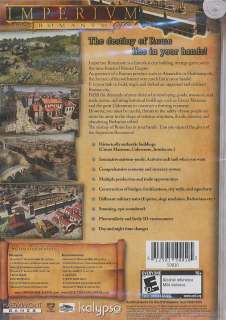 IMPERIUM ROMANUM Roman City Sim PC Game NEW Vista OK 612561500105 