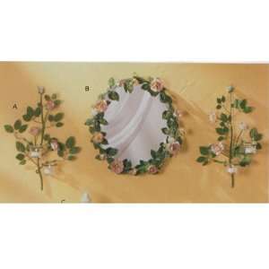  Rose Wall Sconces & Rose Wall Mirror Set: Home Improvement
