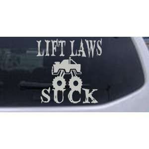 Lift Laws Suck Off Road Car Window Wall Laptop Decal Sticker    Silver 
