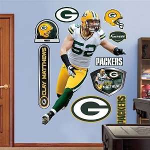   Bay Packers Clay Matthews Fathead Player Wall Decal