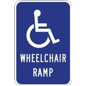   Ramp Sign   12x18   Reflective Aluminum Wheelchair Accessible Ramp