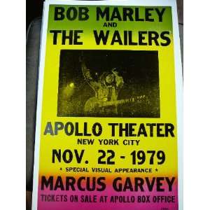  Bob Marley and The Wailers Apollo Theter 1979 Poster 